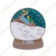 Geocoin "Signal the Frog® Snow Globe" - Silver