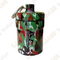 Micro cache "Official Geocache" 8 cm - Camuflagem vermelho