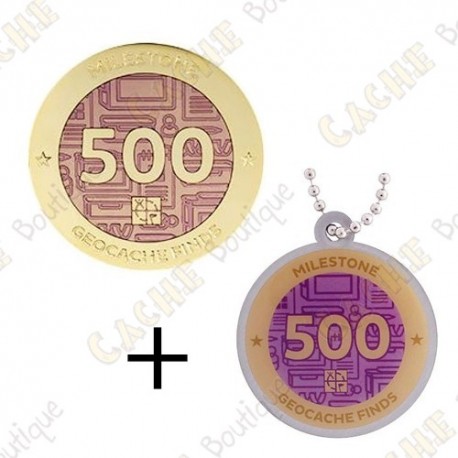 Geocoin + Traveler "Milestone" - 500 Finds