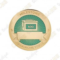 Geocoin "Milestone" - 600 Finds
