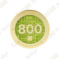 Geocoin + Travel Tag "Milestone" - 800 Finds