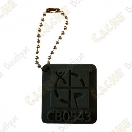 Geocaching logo 3D travel tag - Black