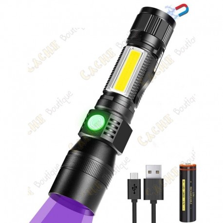 Lampe cree 1000 lumen + UV - Rechargeable