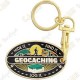 Geocoin keychain "Hide It. Find It. Log It."