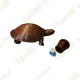 Cache "Tortue" - Marron