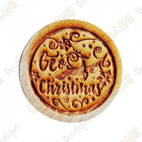 Wooden coin - Geo Christmas