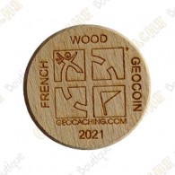 Wooden coin - Geo Christmas