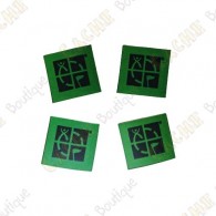 Mini stickers verts - Lot de 4