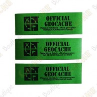 Mini stickers "Official Geocache" - Conjunto de 3