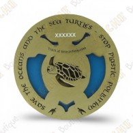 Geocoin "Sea Turtle" - Antique Brass