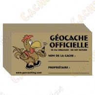 100% French cache stickers x 10